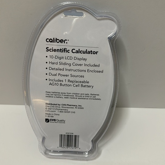 Caliber Scientific Calculator 10 Diget LCD Display 240 Functions Protective Cove - Picture 2 of 5